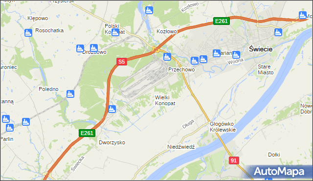 mapa Przechówko, Przechówko na mapie Targeo
