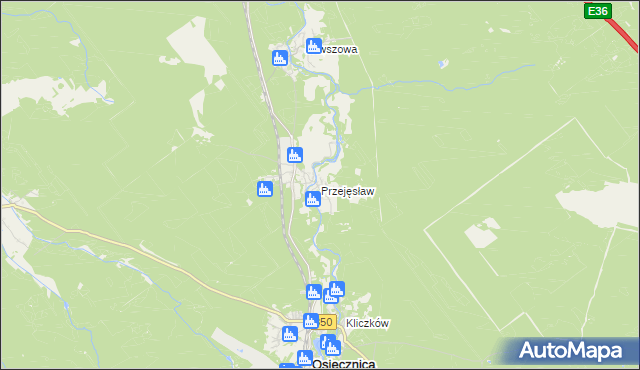 mapa Przejęsław, Przejęsław na mapie Targeo