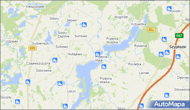 mapa Przejma Mała, Przejma Mała na mapie Targeo