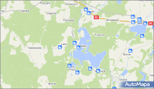 mapa Przełazy, Przełazy na mapie Targeo