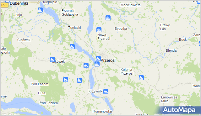 mapa Przerośl, Przerośl na mapie Targeo