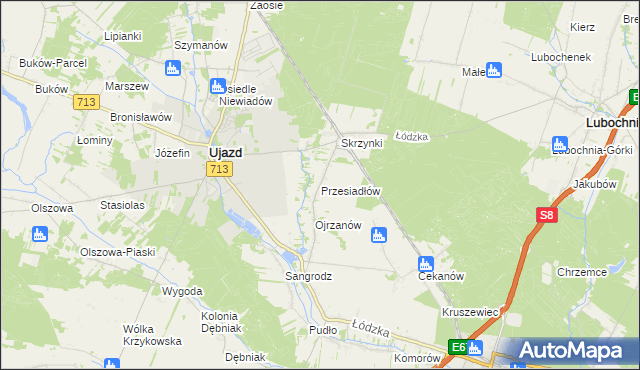 mapa Przesiadłów, Przesiadłów na mapie Targeo
