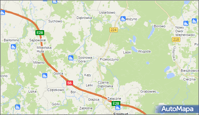 mapa Przetoczyno, Przetoczyno na mapie Targeo
