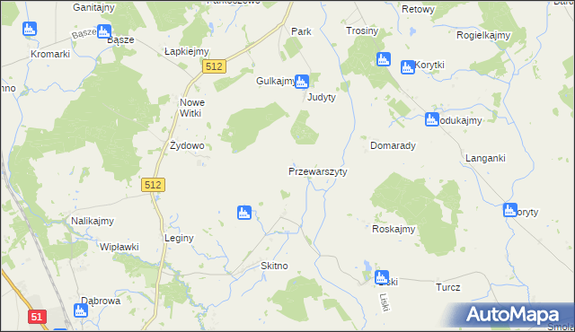 mapa Przewarszyty, Przewarszyty na mapie Targeo