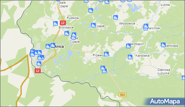 mapa Przewoźniki, Przewoźniki na mapie Targeo