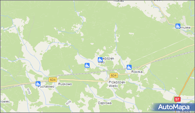 mapa Przeździęk Mały, Przeździęk Mały na mapie Targeo