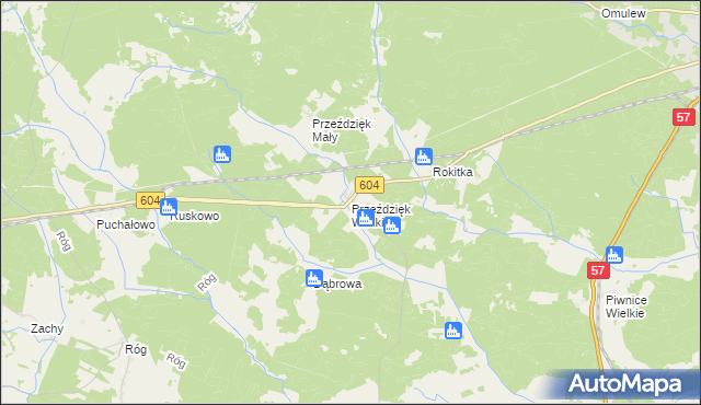 mapa Przeździęk Wielki, Przeździęk Wielki na mapie Targeo