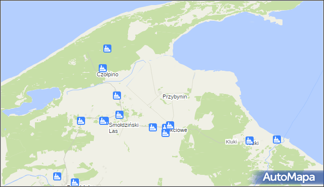 mapa Przybynin, Przybynin na mapie Targeo