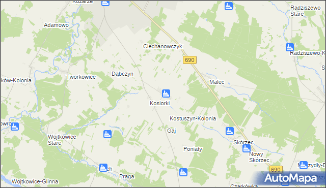 mapa Przybyszyn, Przybyszyn na mapie Targeo