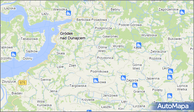 mapa Przydonica, Przydonica na mapie Targeo