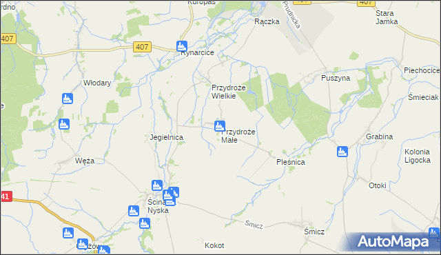 mapa Przydroże Małe, Przydroże Małe na mapie Targeo