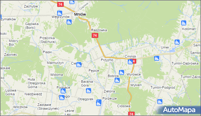 mapa Przyjmo, Przyjmo na mapie Targeo