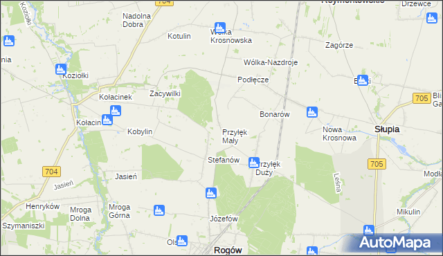 mapa Przyłęk Mały, Przyłęk Mały na mapie Targeo