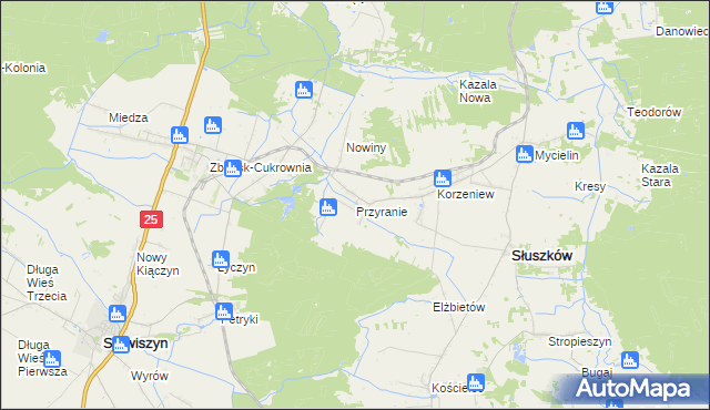mapa Przyranie, Przyranie na mapie Targeo