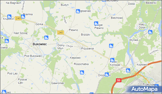 mapa Przysiersk, Przysiersk na mapie Targeo