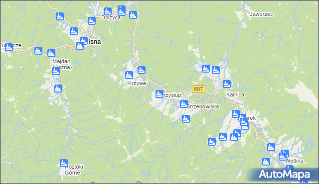 mapa Przysłup, Przysłup na mapie Targeo