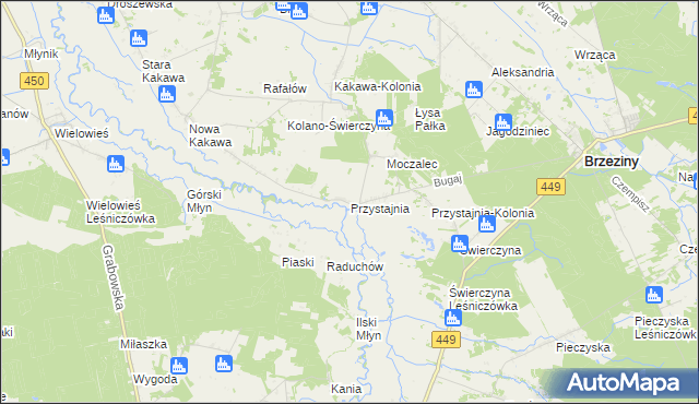 mapa Przystajnia, Przystajnia na mapie Targeo