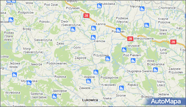 mapa Przyszowa, Przyszowa na mapie Targeo
