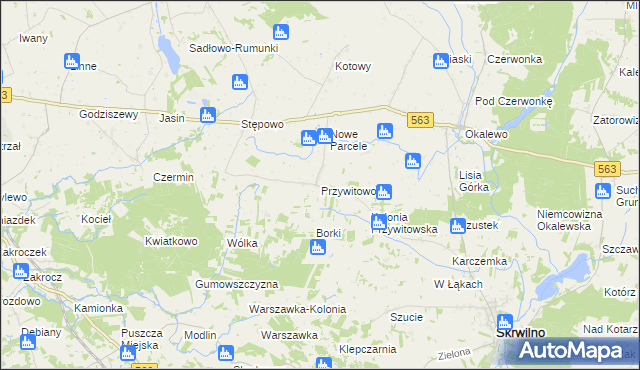 mapa Przywitowo, Przywitowo na mapie Targeo