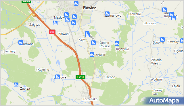 mapa Przywsie, Przywsie na mapie Targeo