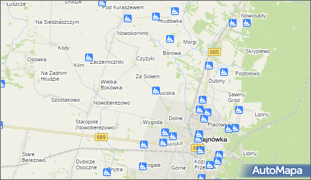 mapa Puciska, Puciska na mapie Targeo