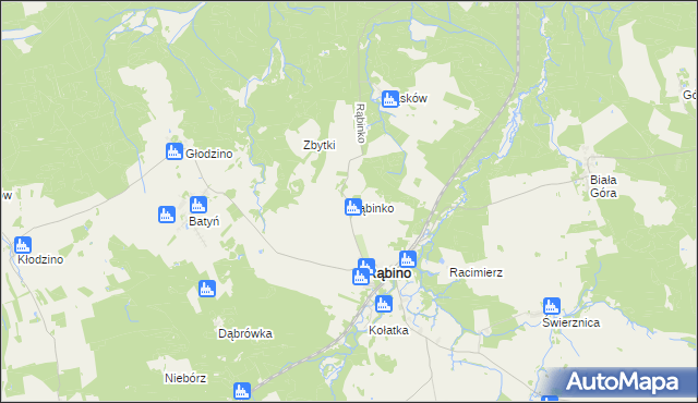 mapa Rąbinko, Rąbinko na mapie Targeo