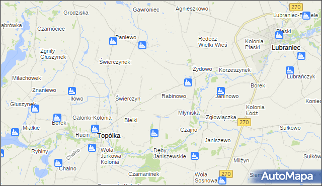 mapa Rabinowo, Rabinowo na mapie Targeo