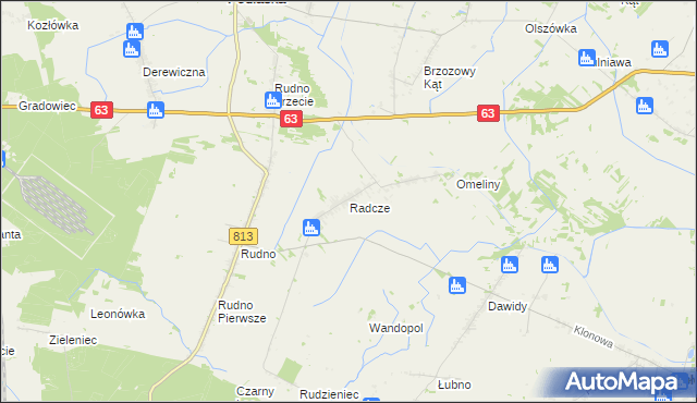 mapa Radcze, Radcze na mapie Targeo