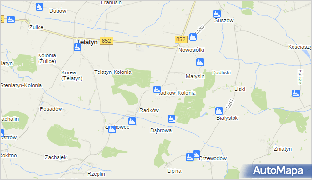 mapa Radków-Kolonia, Radków-Kolonia na mapie Targeo