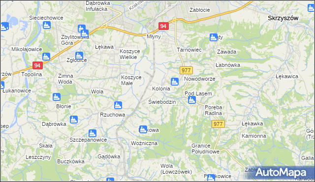 mapa Radlna, Radlna na mapie Targeo