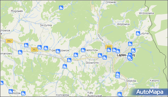 mapa Radochów, Radochów na mapie Targeo