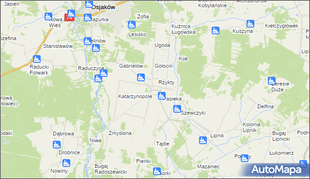 mapa Radoszewice gmina Siemkowice, Radoszewice gmina Siemkowice na mapie Targeo