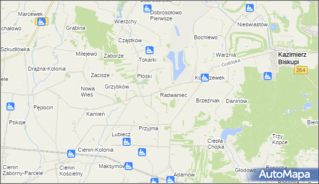 mapa Radwaniec, Radwaniec na mapie Targeo
