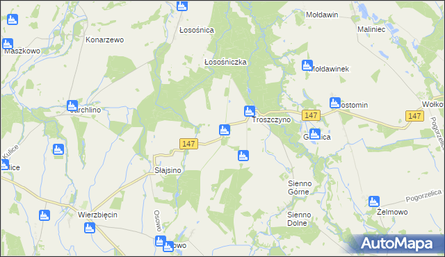 mapa Radzim gmina Radowo Małe, Radzim gmina Radowo Małe na mapie Targeo