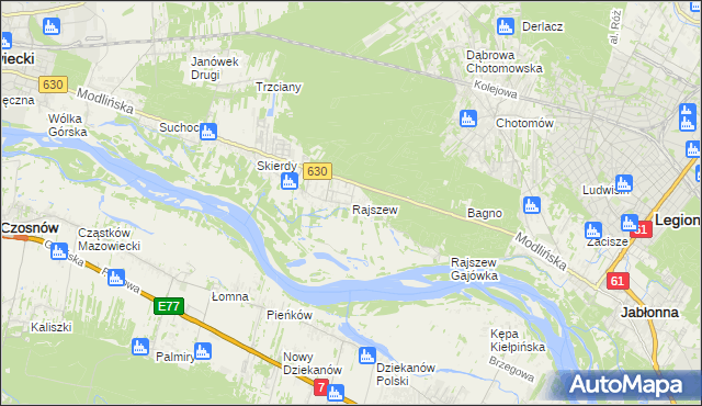 mapa Rajszew, Rajszew na mapie Targeo