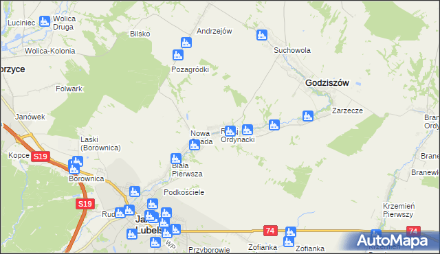 mapa Rataj Ordynacki, Rataj Ordynacki na mapie Targeo
