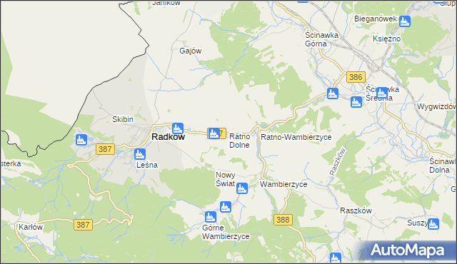 mapa Ratno Dolne, Ratno Dolne na mapie Targeo