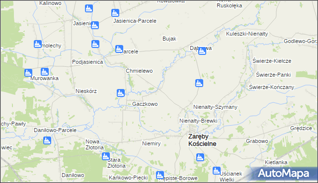 mapa Rawy-Gaczkowo, Rawy-Gaczkowo na mapie Targeo