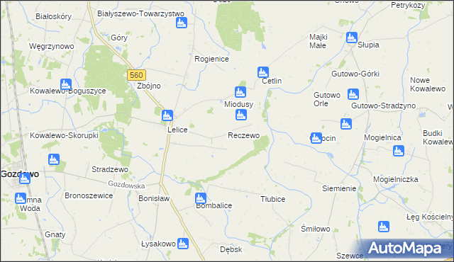 mapa Reczewo, Reczewo na mapie Targeo