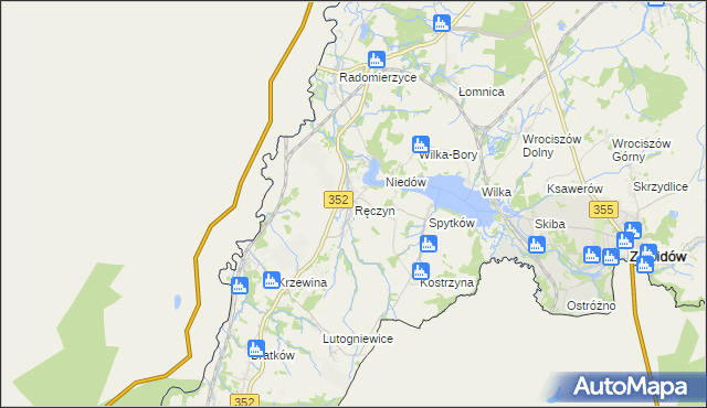 mapa Ręczyn, Ręczyn na mapie Targeo