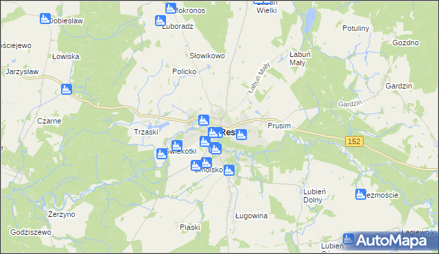 mapa Resko, Resko na mapie Targeo