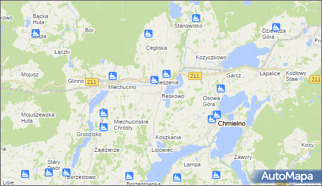mapa Reskowo, Reskowo na mapie Targeo