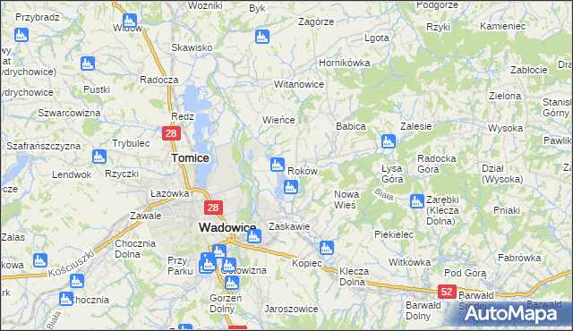 mapa Roków, Roków na mapie Targeo