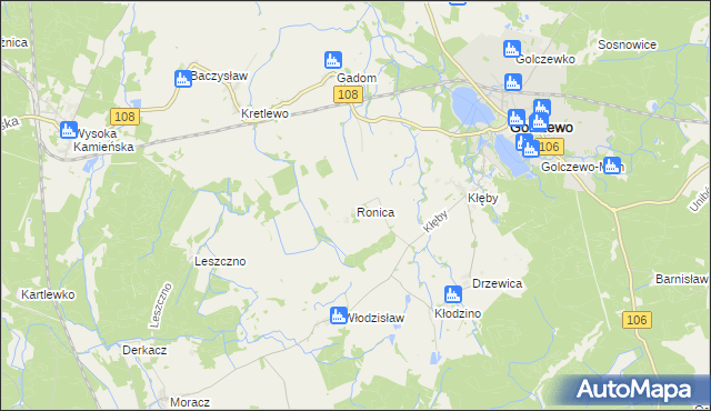 mapa Ronica, Ronica na mapie Targeo