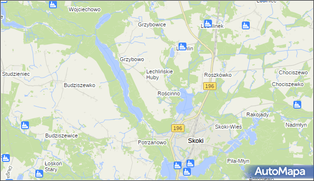 mapa Rościnno, Rościnno na mapie Targeo