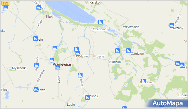 mapa Rosiny, Rosiny na mapie Targeo