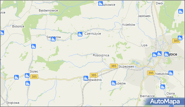 mapa Rososznica, Rososznica na mapie Targeo