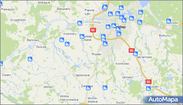 mapa Rostek, Rostek na mapie Targeo