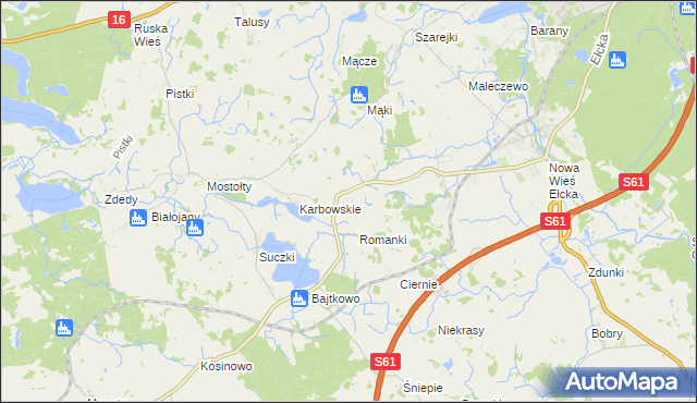 mapa Rostki Bajtkowskie, Rostki Bajtkowskie na mapie Targeo