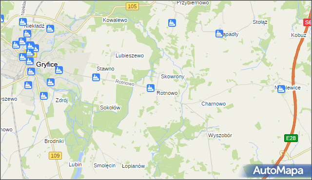 mapa Rotnowo, Rotnowo na mapie Targeo